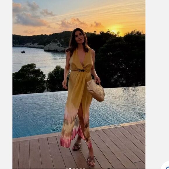 Zara tie dye cut out midi dress NWT - Picture 7 of 13